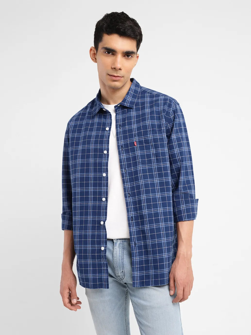 Men'S Checkered Slim Fit Shirt