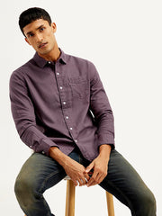 Men'S Solid Slim Fit Oxford Shirt - Goyalsons ShopMax