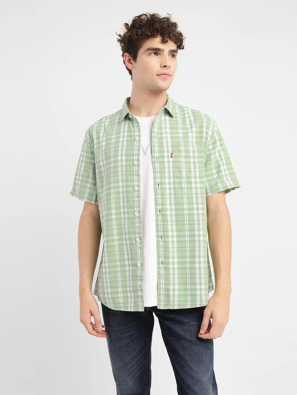 Men'S Checkered Slim Fit Shirt