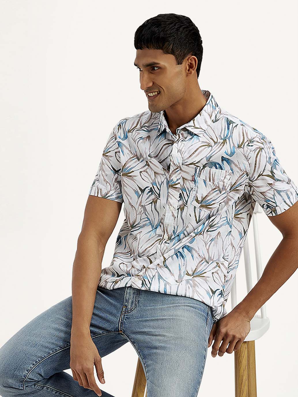 Men'S Floral Slim Fit Shirt