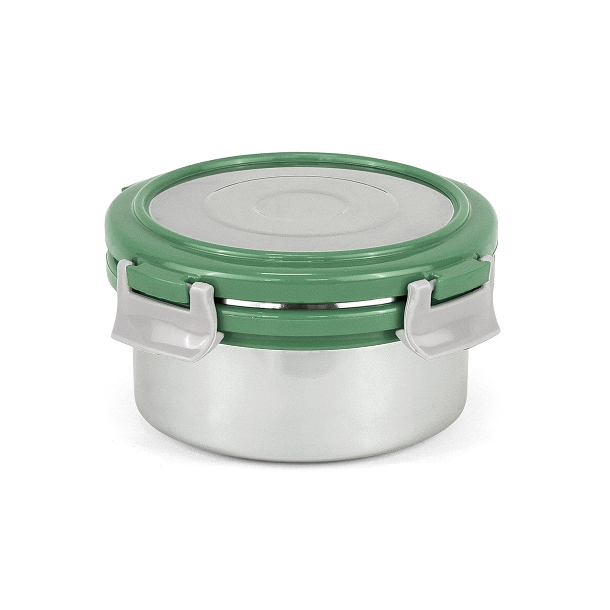 Signoraware Lock N Store Stainless Steel Round Container With Steel Lid | Airtight & Leakproof | Compact & Durable | Ideal for Snacks, Office, School & Travel Use (350ml | TBlue) - Goyalsons ShopMax