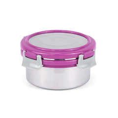 Lock N Store Steel Container Round With Steel Lid 350Ml