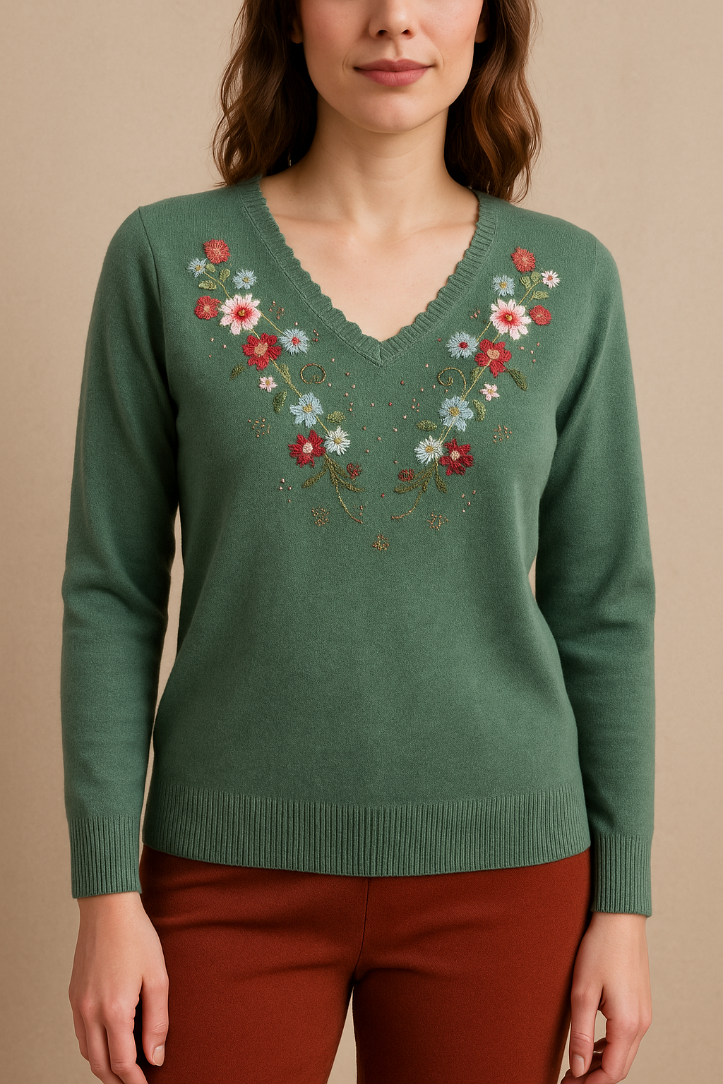 Lyte Club Ladies Western Top F/S O9748-2105 Green