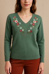 Lyte Club Ladies Western Top F/S O9748-2105 Green