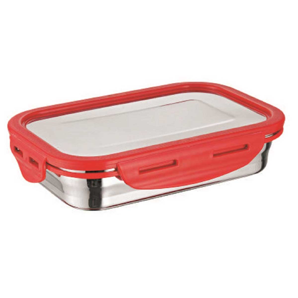 Lock N Store Steel Rectangular 400 Ml. With Steel Lid
