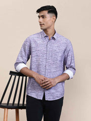 Crocodile Mens Casual Shirt F/S Crcs125-317Mt Purple
