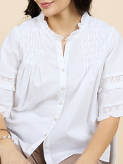 Gipsy Ladies Western Top H/S 3Bls241105 Wht Mc White