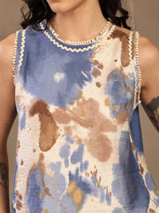 Gipsy Blue Printed Rayon Cord Set