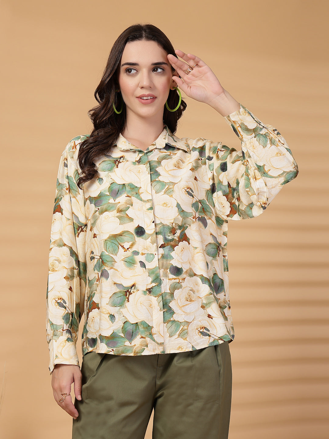 Gipsy Green Floral Cotton Shirt