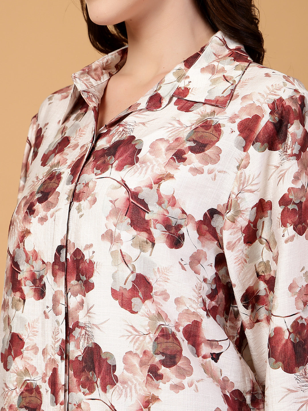 Gipsy Wine Floral Cotton Shirt