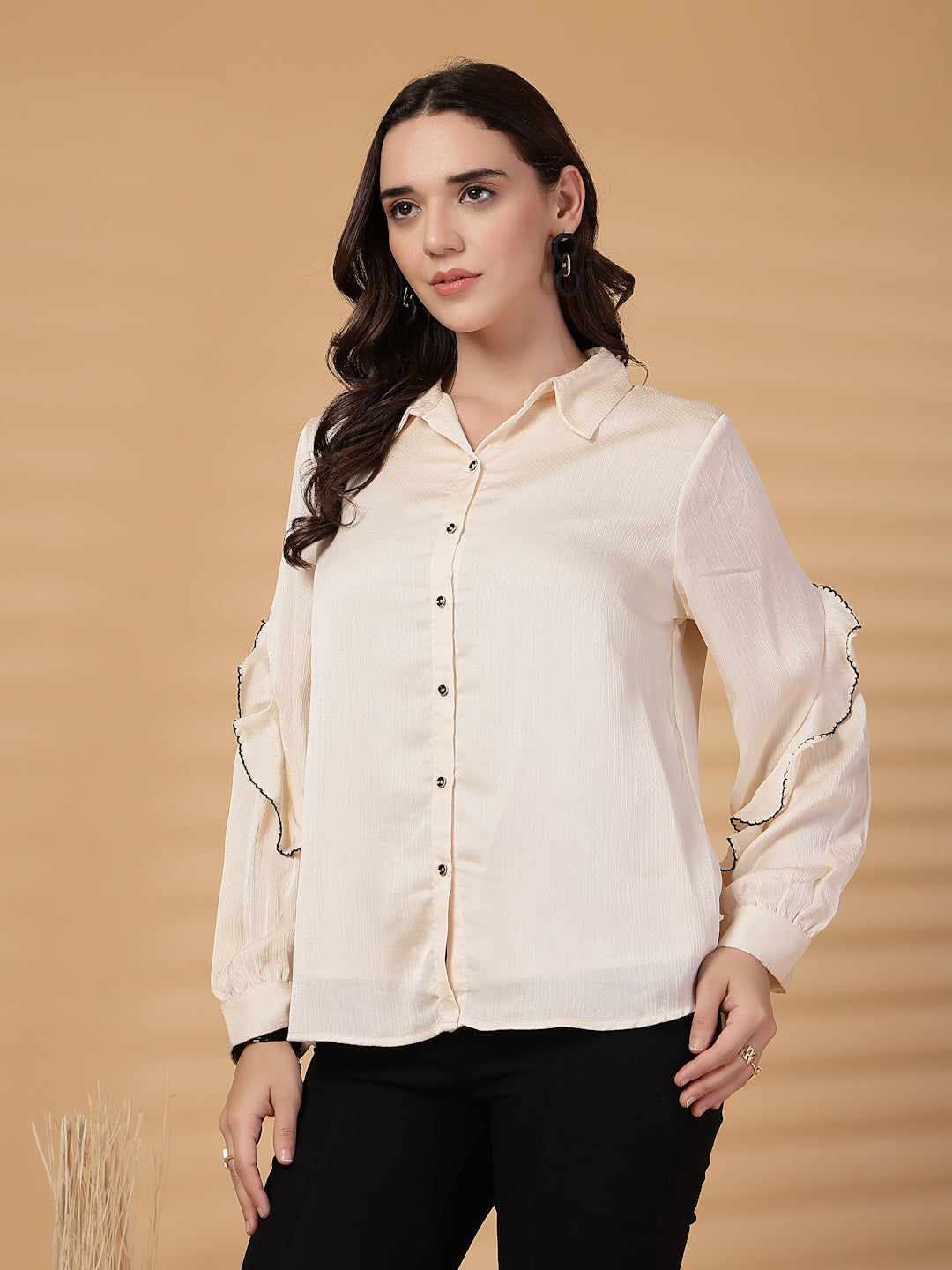 Gipsy Ladies Western Top H/S 3Shr256707 Crm Rg Cream
