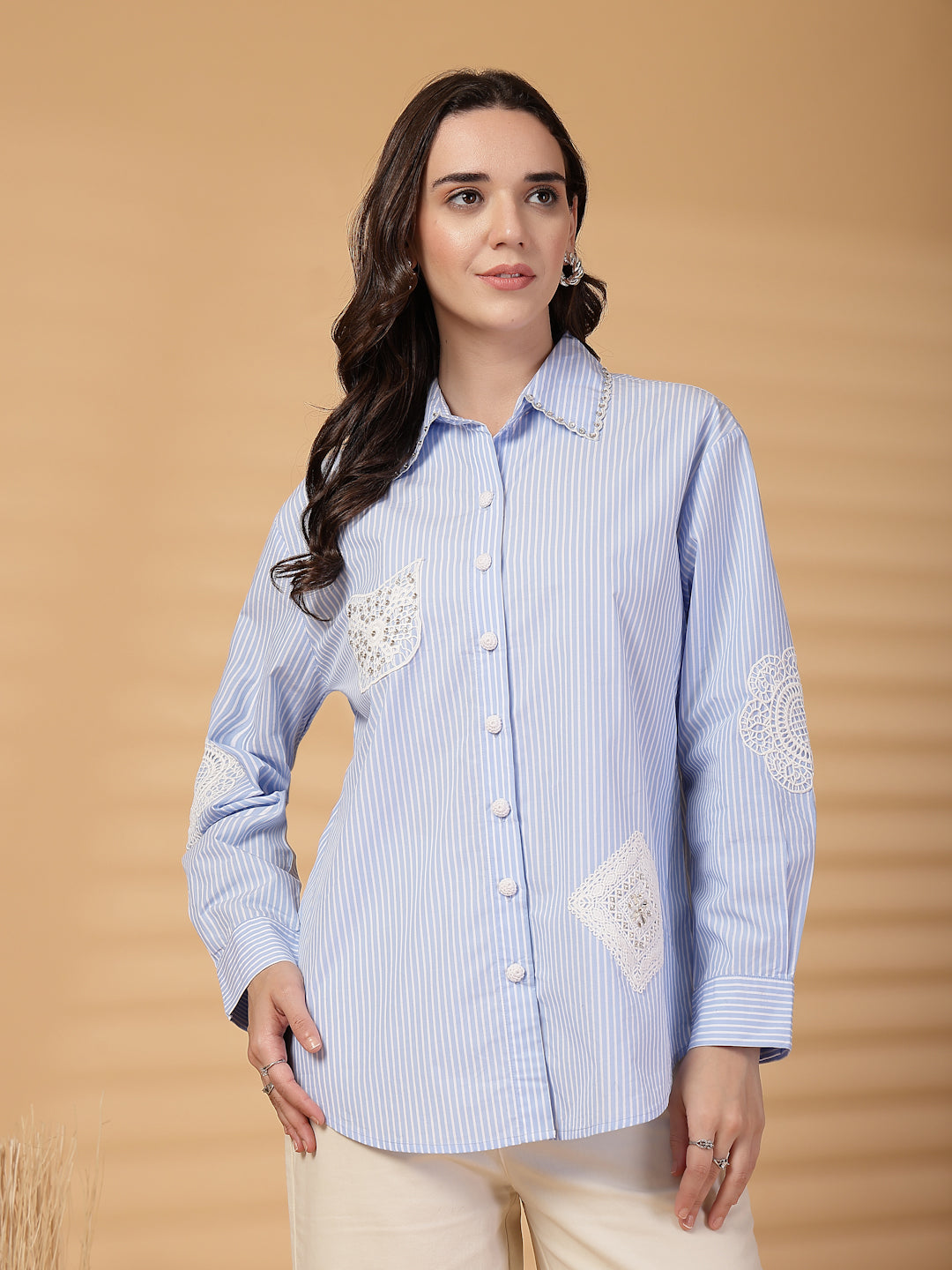 Gipsy Blue Striped Cotton Shirt