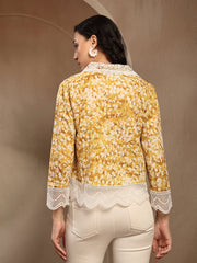 Gipsy Yellow Printed Cotton Shirt