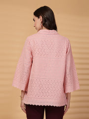 Gipsy Dusky Pink Cotton Schiffli Tunic
