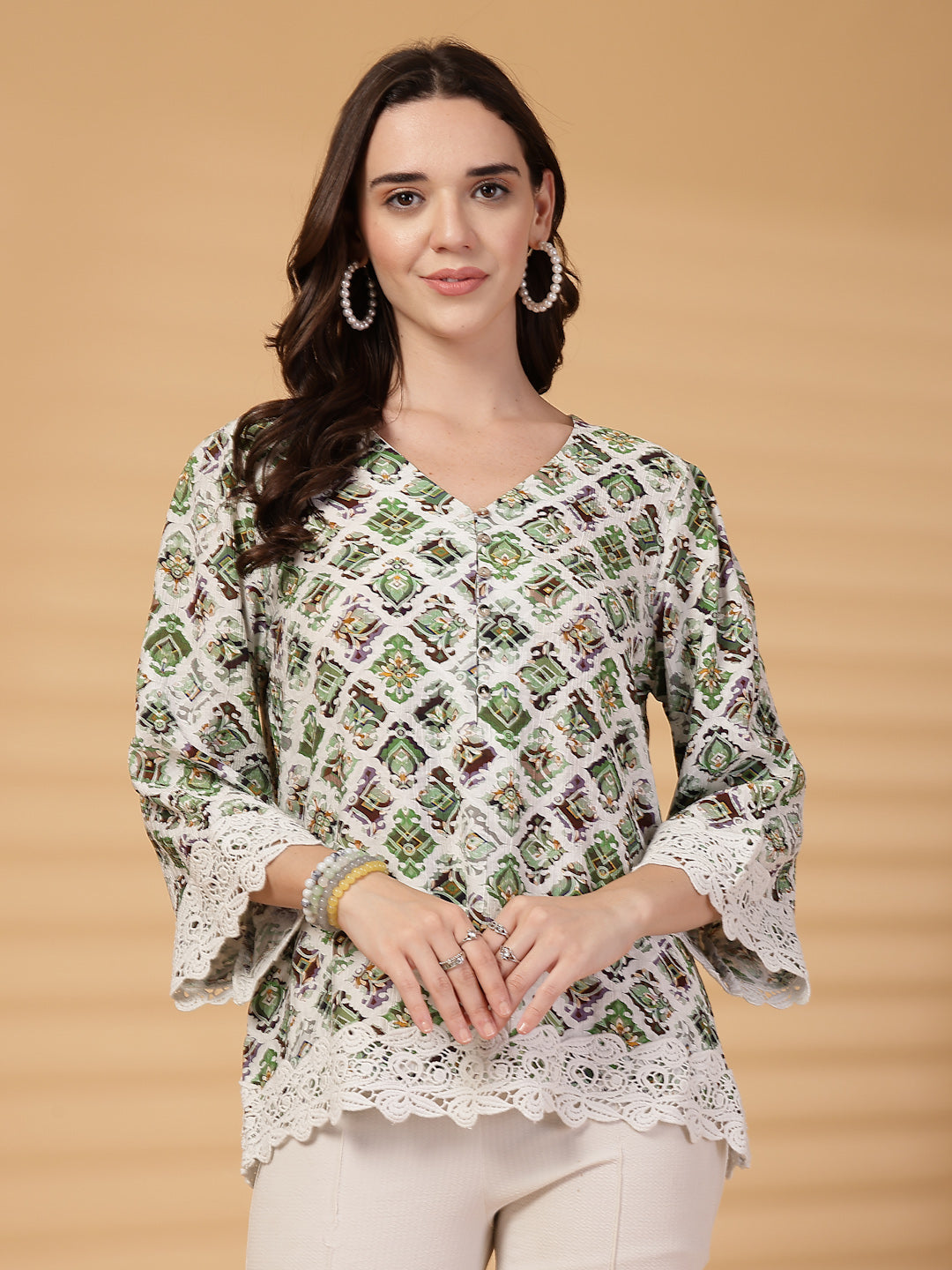 Gipsy Green Printed Tunic