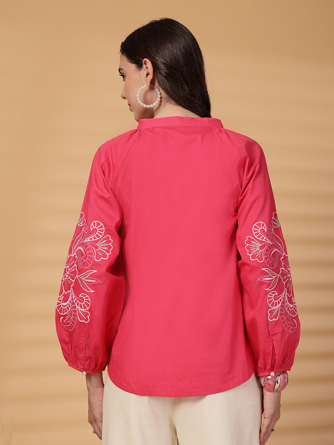 Gipsy Fuchsia Embroidered Cotton Tunic