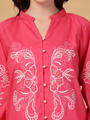 Gipsy Fuchsia Embroidered Cotton Tunic