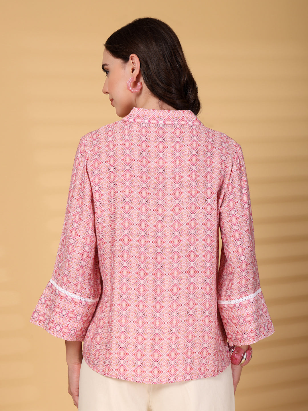 Gipsy Pink Geometric Yoke Detailing Tunic