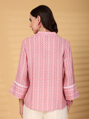 Gipsy Pink Geometric Yoke Detailing Tunic
