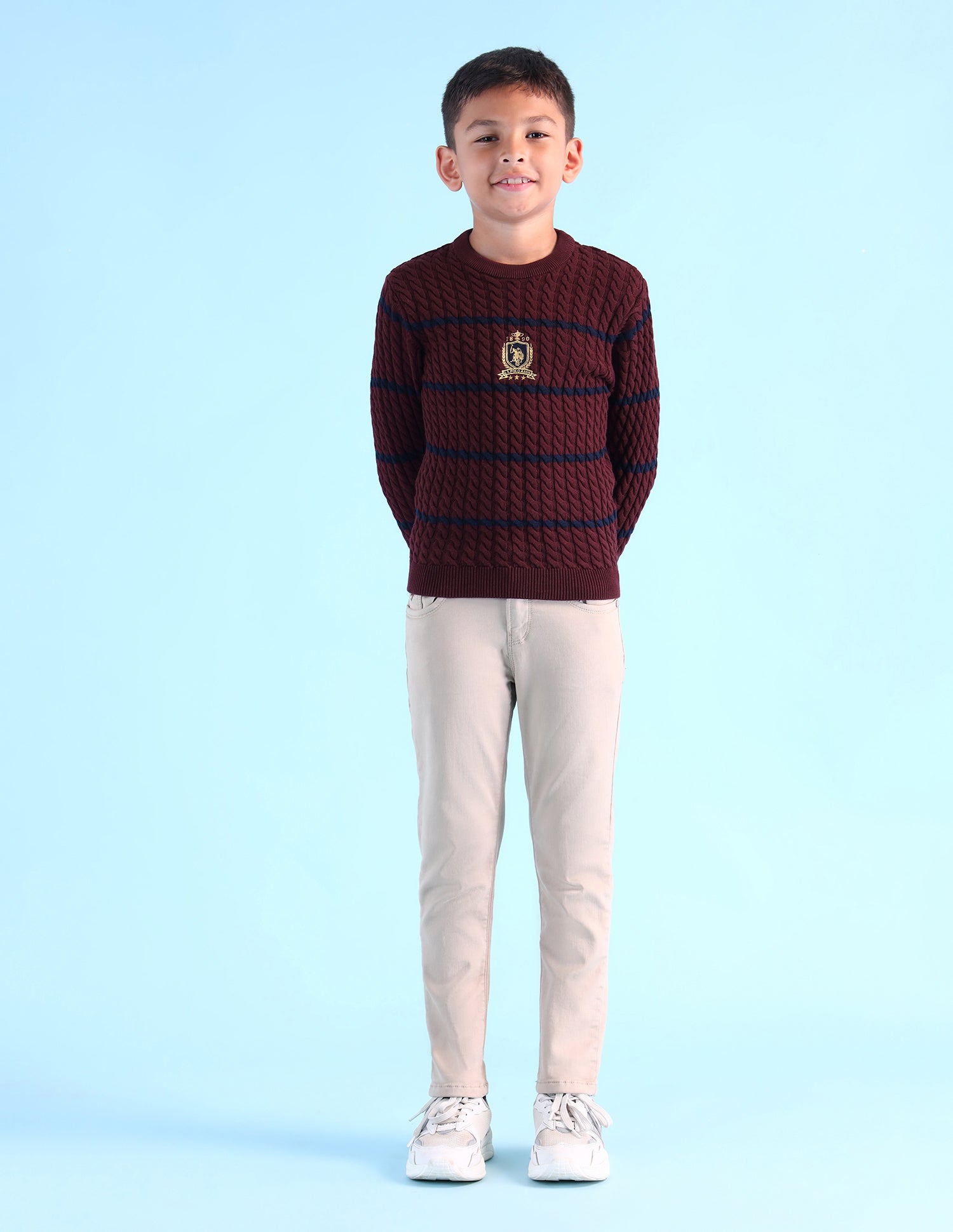 U.S.POLO KIDS BOYS PULLOVER UKSWE0107