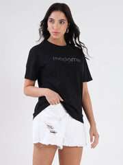 Madame Ladies Western Top H/S M5S11451 002 Black