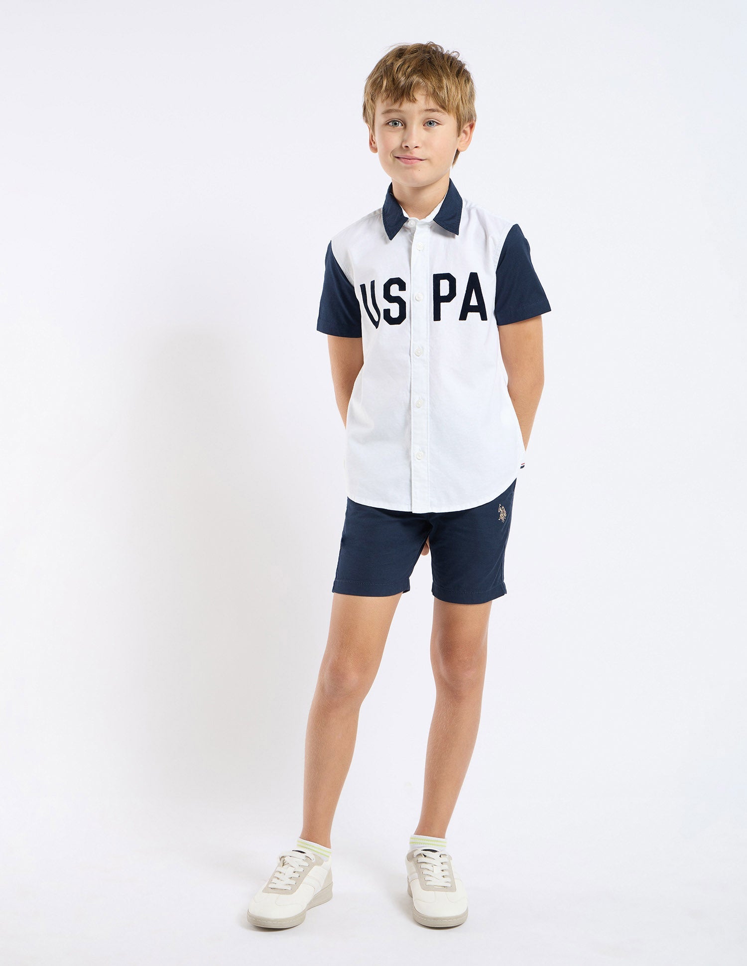 U.S.POLO KIDS BOYS SHIRT H/S UKSHT1397