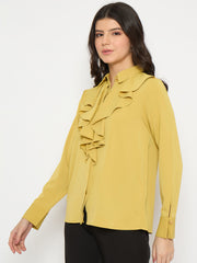 Madame Ladies Western Top H/S M4W18327 044 Yellow