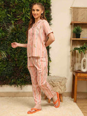 M-Secret Ladies Western Night Suit H/S S5S30142 030 Peach