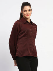 Madame Ladies Western Shirt F/S M4W18432 045 Wine