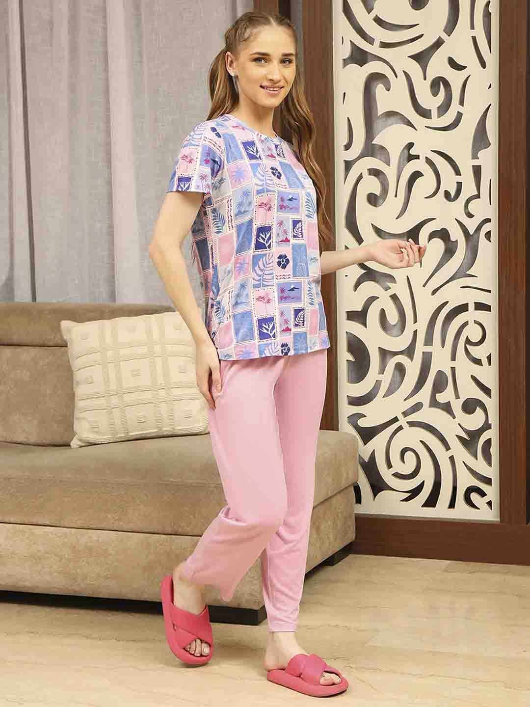 M-Secret Ladies Western Night Suit H/S S5S30052 031 Pink