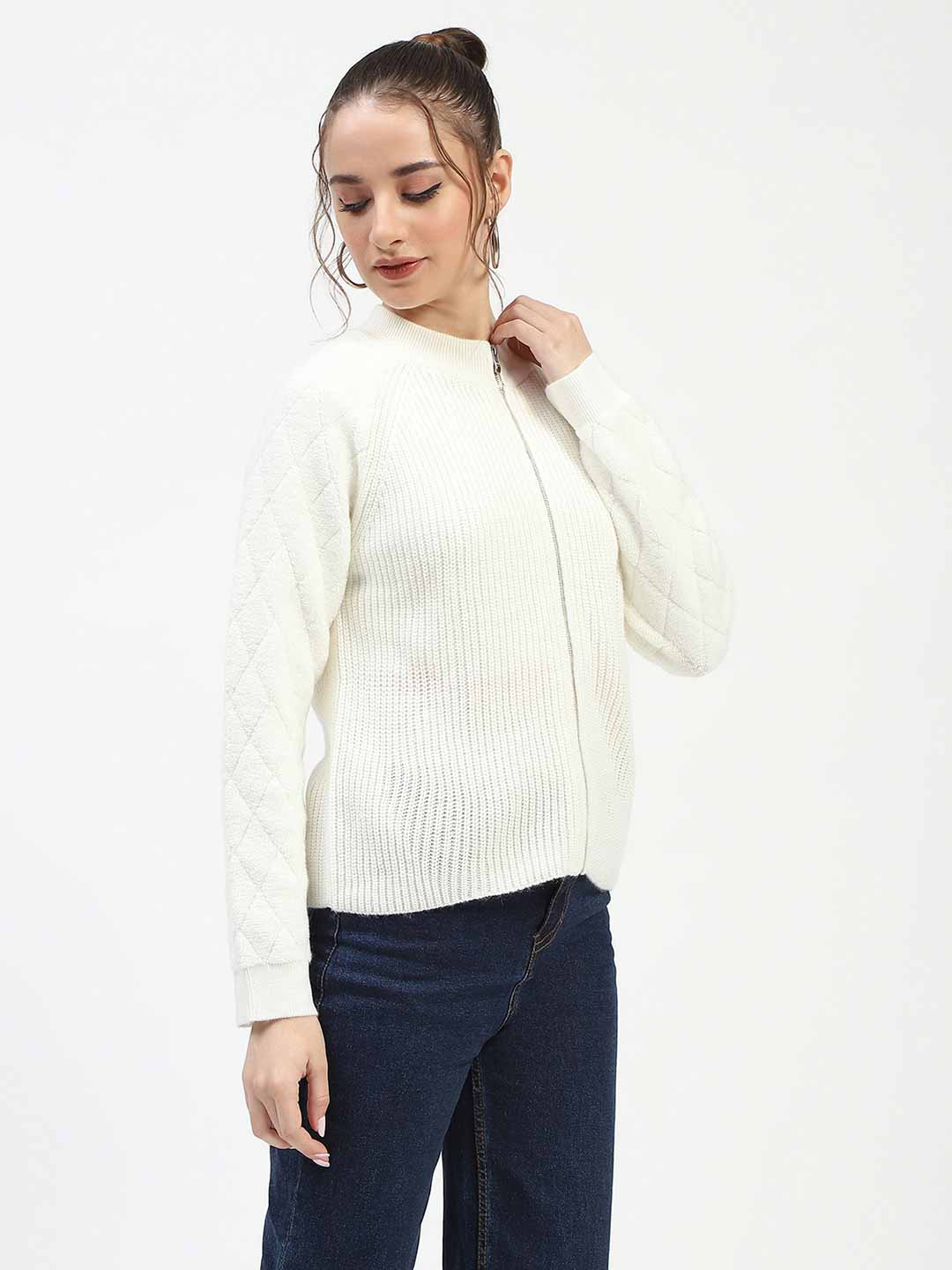 Madame Ladies Western Woolen Top M4W17126 1 Off White