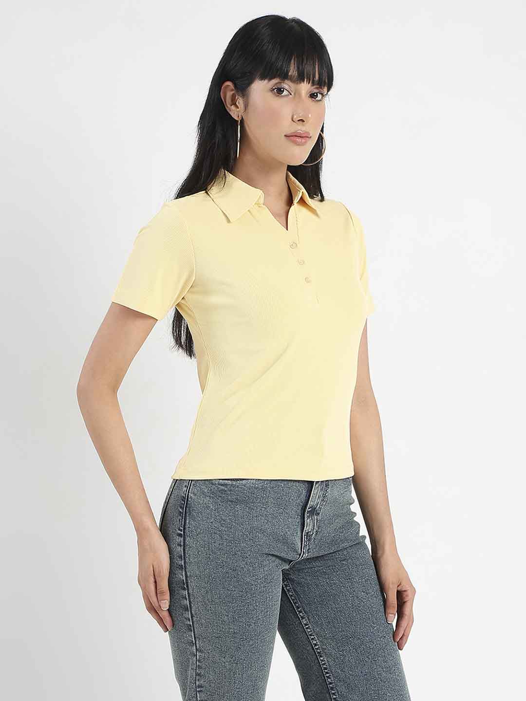 Madame Ladies Western Top H/S M5S11005 044 Yellow