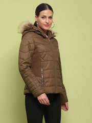 Madame Corduroy Two In One Brown Quilted Jacket