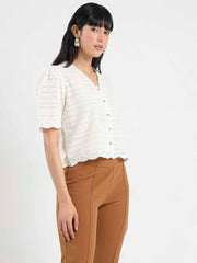 Madame Ladies Western Top H/S M5S18761 001 Beige