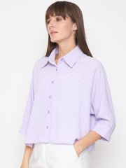 Madame Ladies Western Top H/S M5S18256 223 Lilac