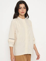 Madame Ladies Western Top H/S M5S18834 1 Off White