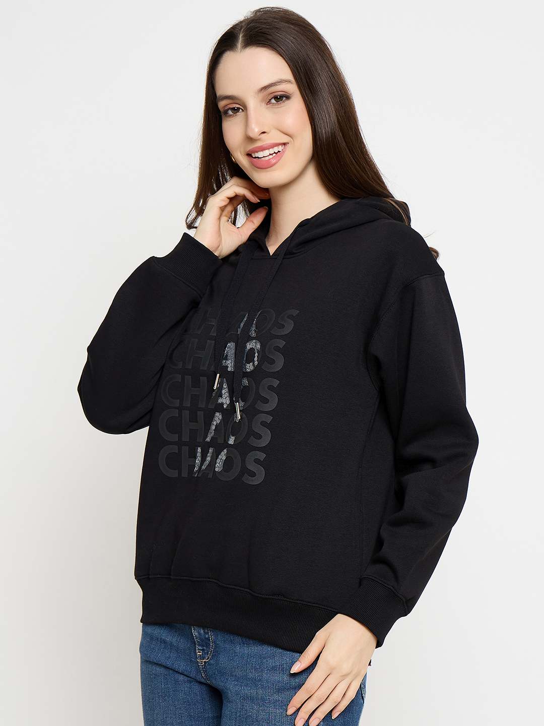 Madame Ladies Western Sweat Shirt M5W22432 002 Black