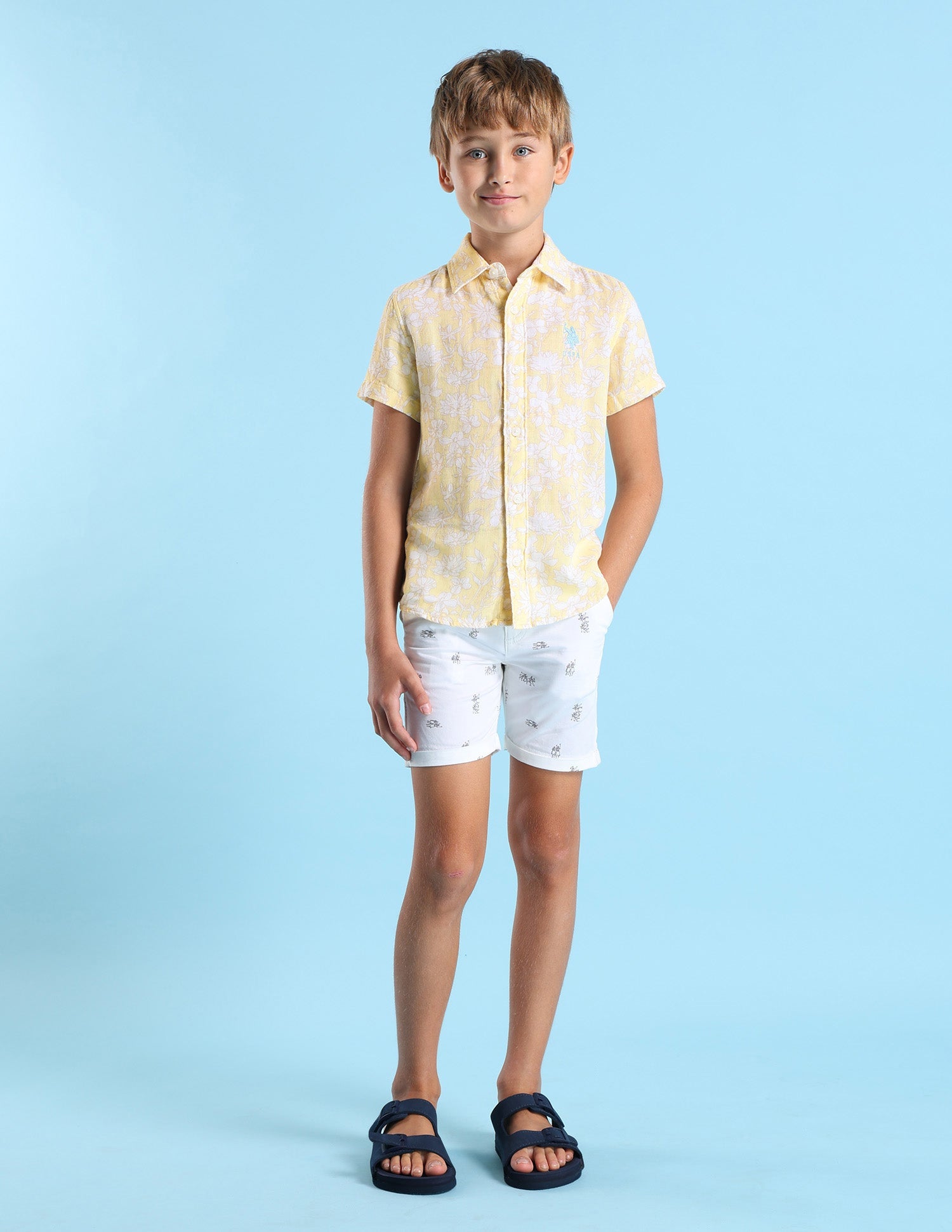 U.S.POLO KIDS BOYS SHIRT H/S UKSHT1334
