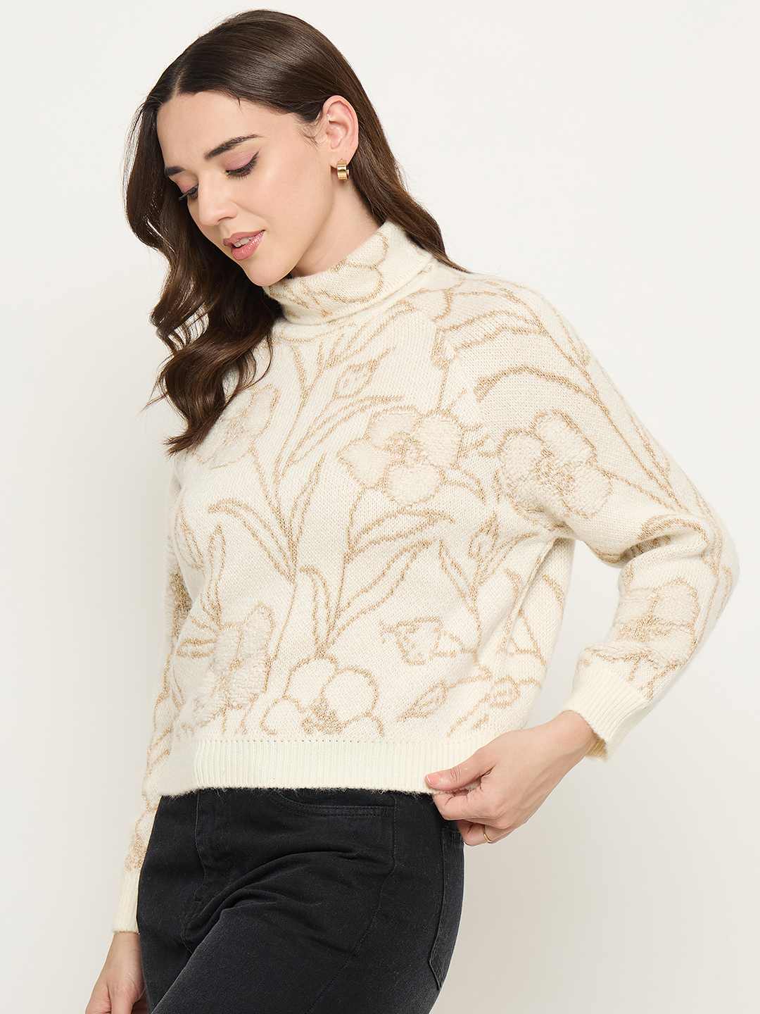 Madame Ladies Western Woolen Top M5W17152 1 Off White