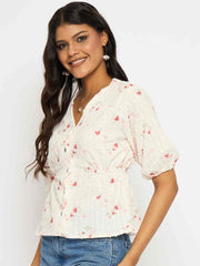 Madame Ladies Western Top H/S M5S11108 033 Red