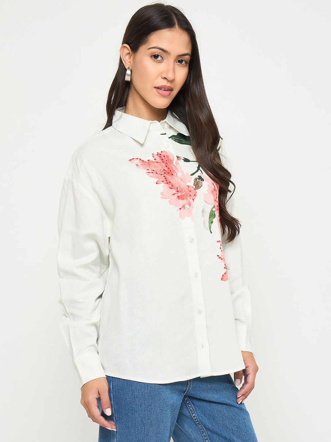 Madame Ladies Western Top H/S M5S18218 1179 Light Green