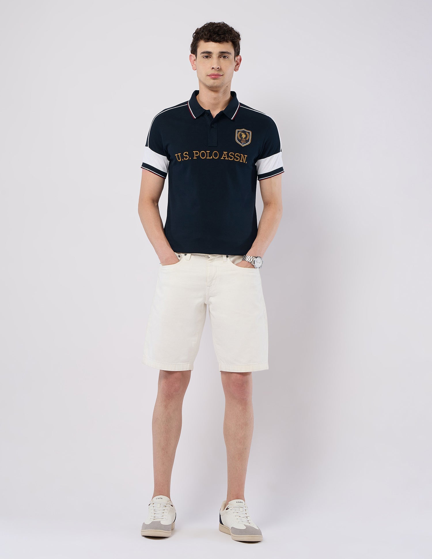 U.S.Polo Mens T-Shirt F/S Ustsh3128 Navy