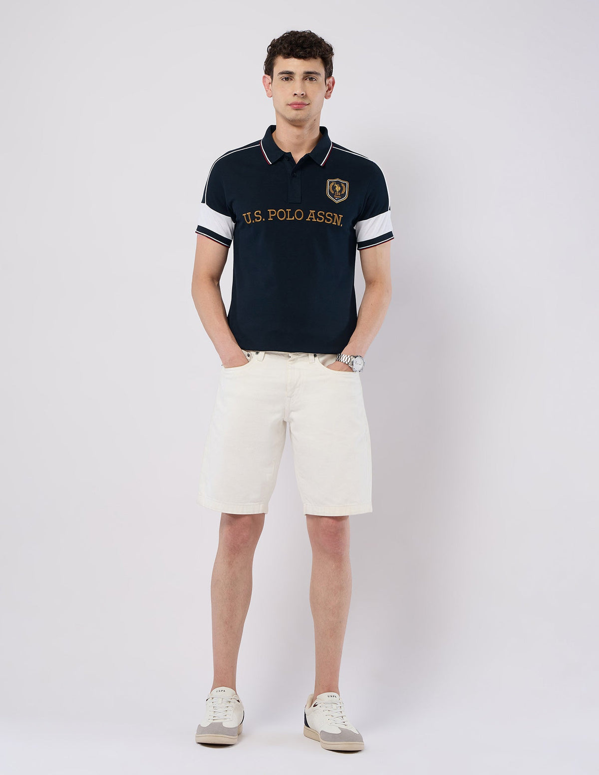 U.S.Polo Mens T-Shirt F/S Ustsh3128 Navy
