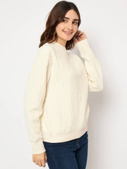 Madame Ladies Western Sweat Shirt M4W22704 1 Off White