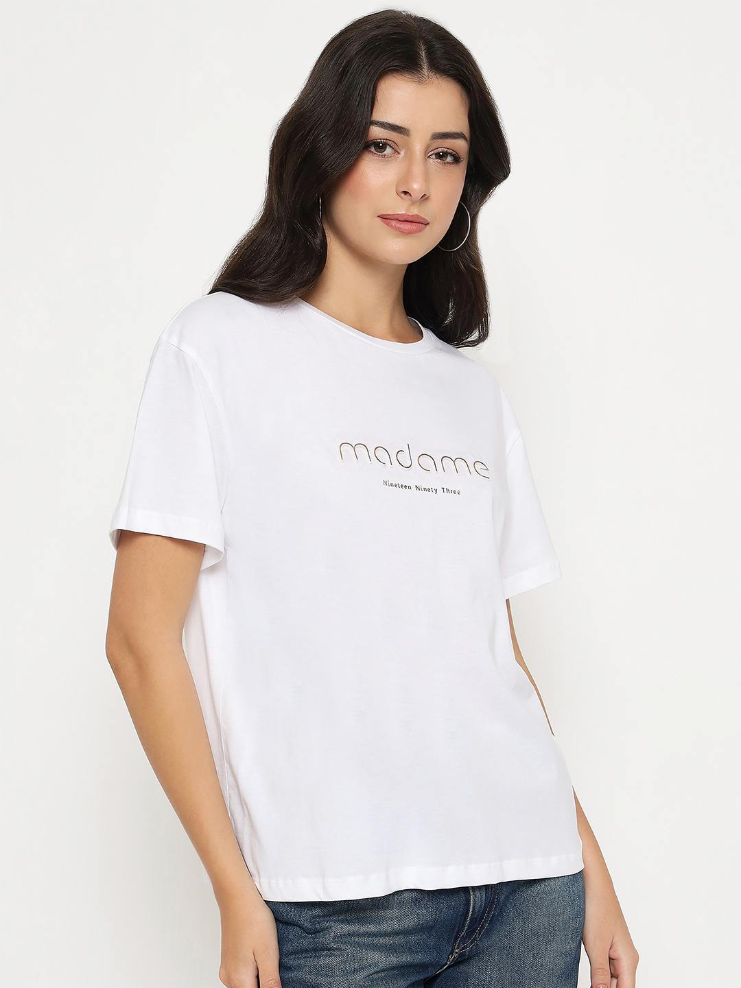 Madame Ladies Western Top H/S M5S11455 040 White