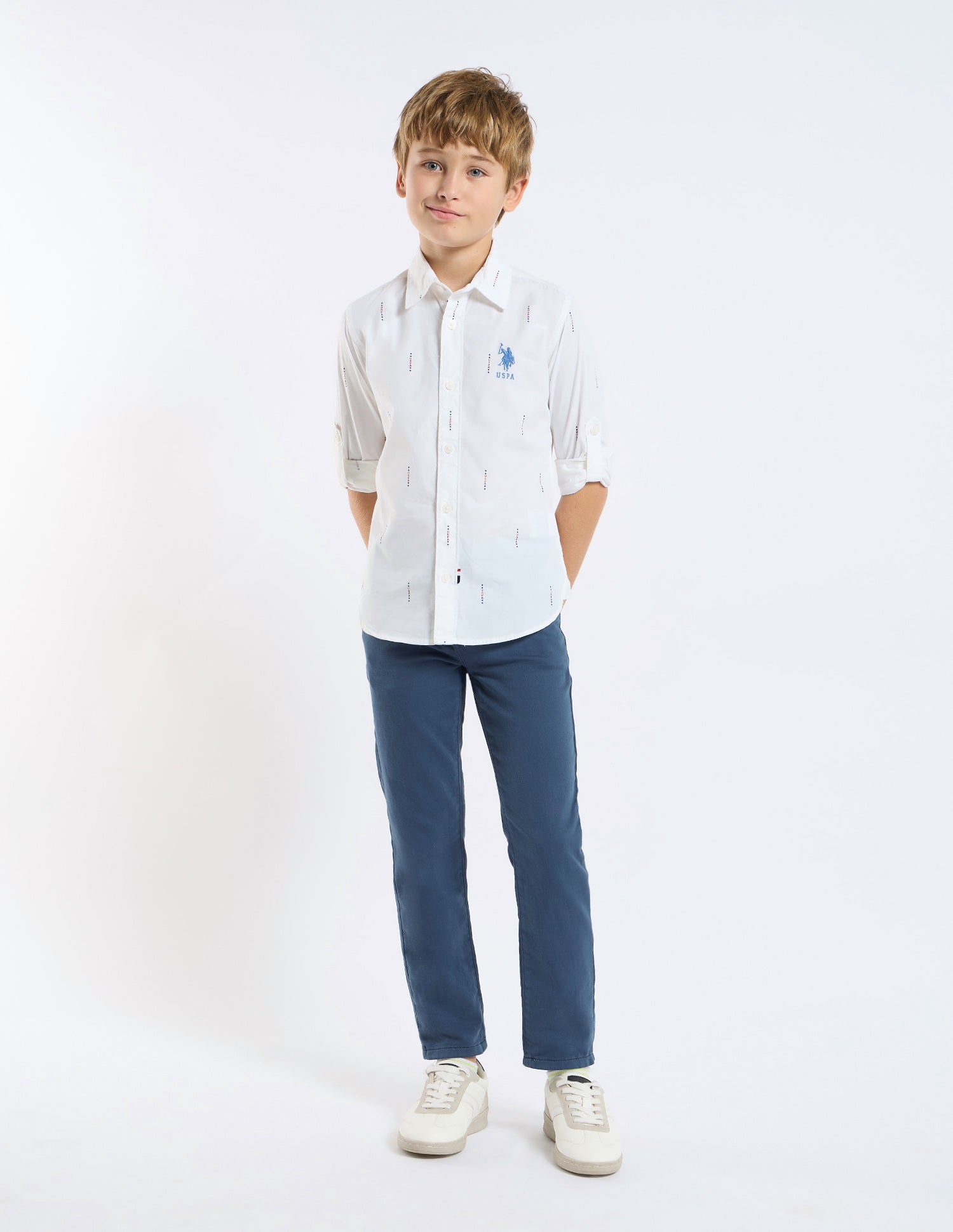 U.S.POLO KIDS BOYS SHIRT H/S UKSHT1363