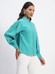 Madame Ladies Western Top H/S M4S18108 014 Green