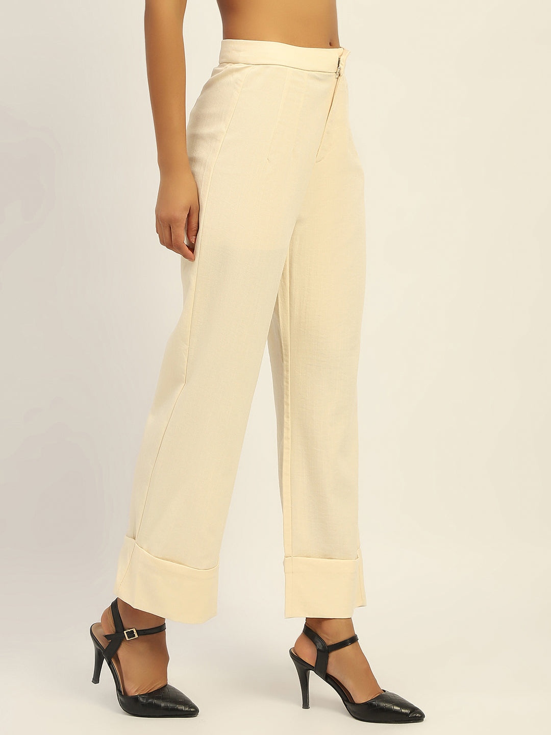 Madame Straight Leg Off White Trousers