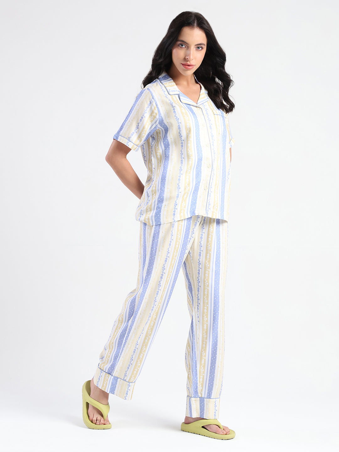 M-Secret Ladies Western Night Suit H/S S5S30166 044 Yellow