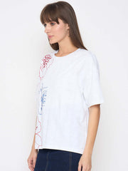 Madame Ladies Western Top H/S M5S11219 040 White